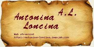 Antonina Lončina vizit kartica